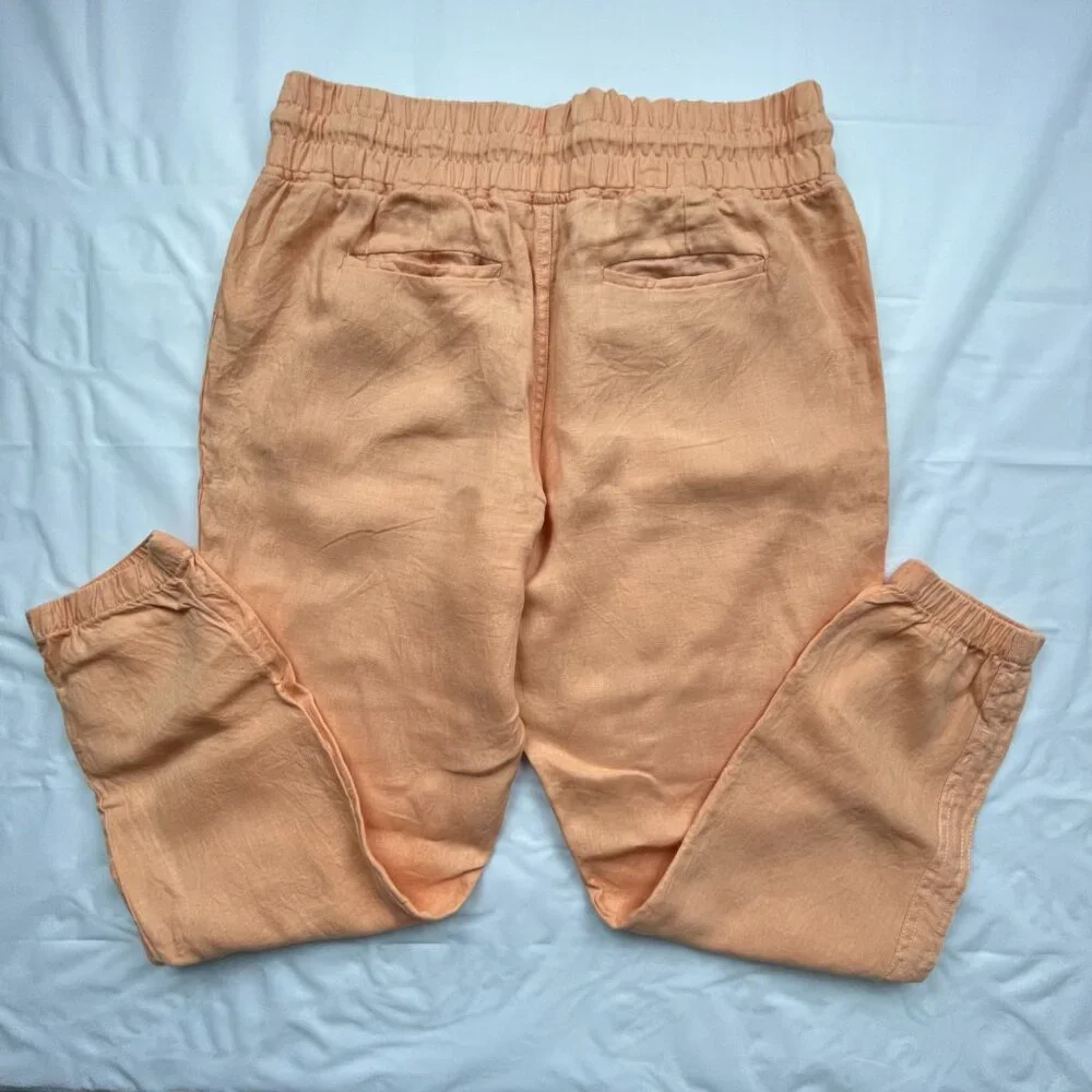 Athleta Cabo Linen Jogger Peach Size 10 - Picture 3 of 7